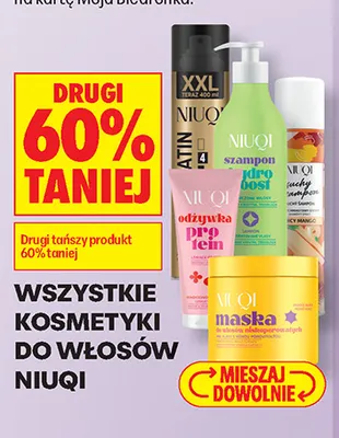 Kosmetyki do włosów Niuqi promocja w Biedronka