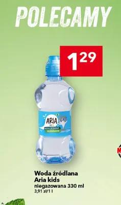 Woda źródlana niegazowana Aria Kids promocja w LEWIATAN
