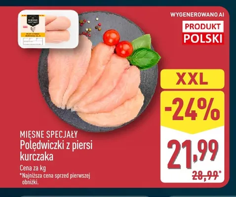 Polędwiczki z piersi kurczaka Mięsne Specjały promocja w Aldi