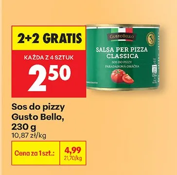 Sos do pizzy 2+2 GRATIS promocja w Biedronka