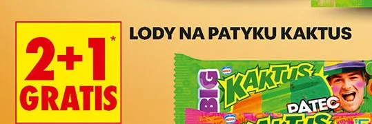 Lody Big Kaktus Patec promocja w Biedronka