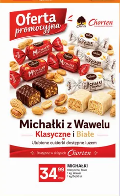 Cukierki Michałki z Wawelu białe promocja w Chorten