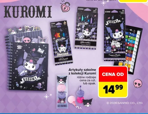 Artykuły szkolne Kuromi promocja w Carrefour Market