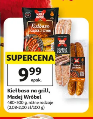 Kiełbasa na grill Madej Wróbel promocja w Auchan