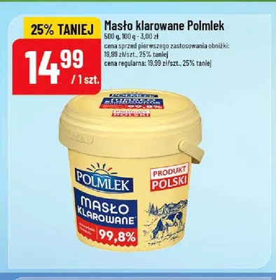 Masło klarowane Polmlek promocja w POLOmarket