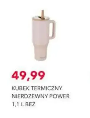 Kubek termiczny nierdzewny Power Beż 1,1 l promocja w Nela