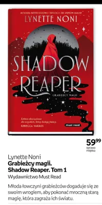 Książka Grabieżcy magii. Shadow Reaper. Tom 1 Lynette Noni promocja w Empik