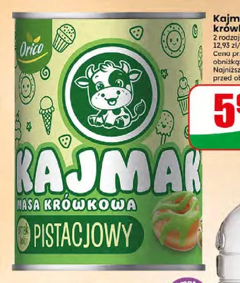 Kajmak masa krówkowa Orico pistacjowy promocja w Dino
