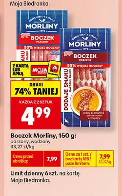 Boczek parzony Morliny promocja w Biedronka