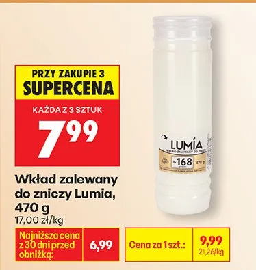 Wkład zalewany do zniczy promocja w Biedronka