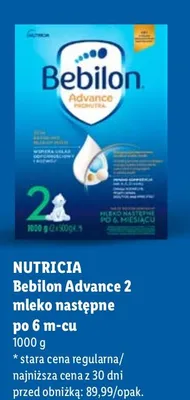 Mleko następne po 6 m-cu Bebilon Advance 2 promocja w Lidl