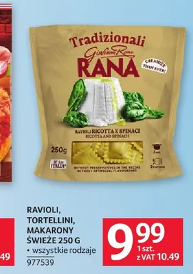 Ravioli Ricotta & Spinaci Rana Tradizionali promocja w Selgros