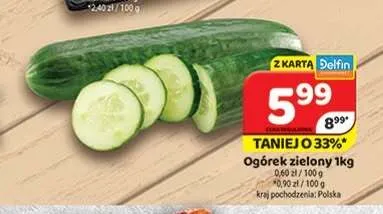 Ogórek zielony promocja w Delfin