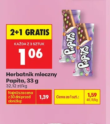 Herbatnik mleczny Papita promocja w Biedronka