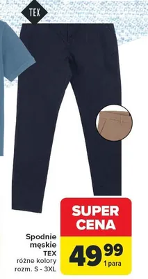 Spodnie męskie różne kolory promocja w Carrefour