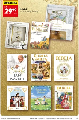 Książka Biblia dla Dzieci Dzieje Objawienia Starego i Nowego Testamentu promocja w Biedronka