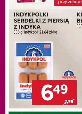 Serdelki z piersią z indyka Indykpolki Indykpol promocja w Stokrotka