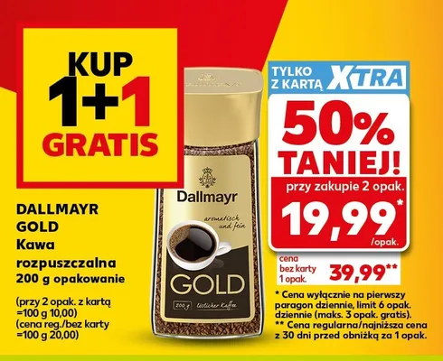 Kawa rozpuszczalna Dallmayr Gold promocja w Kaufland