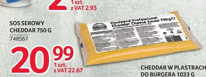 Sos serowy Cheddar Hochland Professional promocja w Selgros