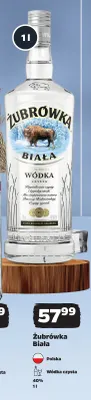 Wódka czysta Żubrówka Biała promocja w Netto