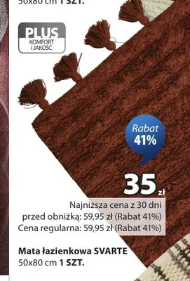 Mata łazienkowa Svarte 50x80 cm promocja w Jysk