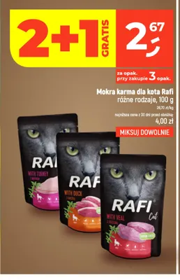 Mokra karma dla kota Rafi z cielęciną promocja w Dealz