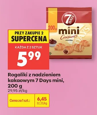 Rogaliki z nadzieniem kakaowym 7 Days mini promocja w Biedronka