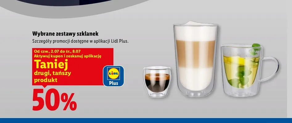 Zestaw szklanek z uchem promocja w Lidl