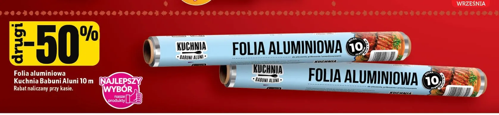Folia aluminiowa Kuchnia Babuni Aluni 10 m promocja w TOPAZ