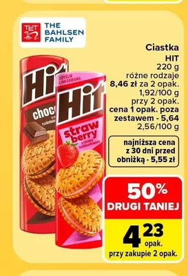Ciastka Hit Strawberry promocja w Carrefour