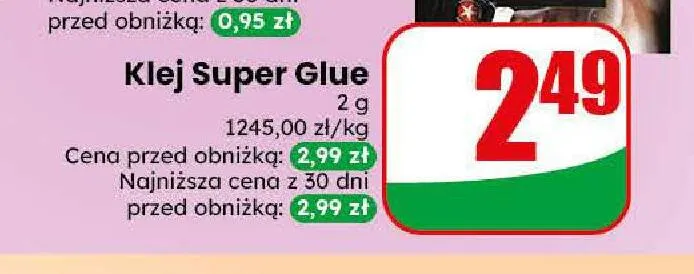 Klej Super Glue promocja w Dino