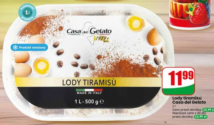 Lody tiramisu Casa del Gelato promocja w Dino