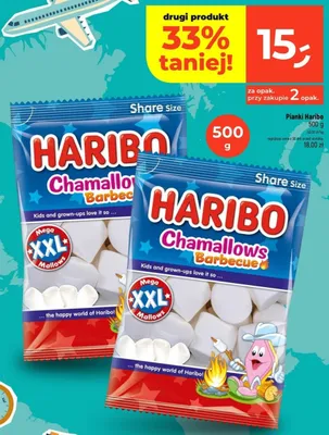 Pianki Haribo Chamallows Barbecue XXL promocja w Dealz