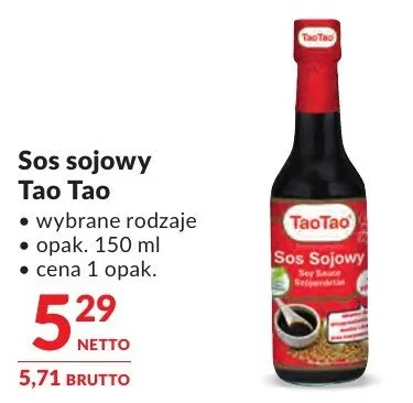 Sos sojowy Tao Tao promocja w Makro