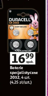 Baterie specjalistyczne Duracell 2032 4-pak promocja w Auchan