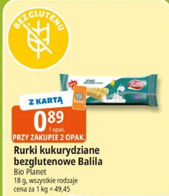 Rurki kukurydziane bezglutenowe promocja w Leclerc