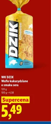 Wafle kukurydziane o smaku sera WK Dzik promocja w Lidl