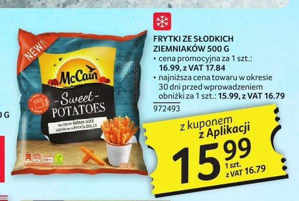Frytki ze słodkich ziemniaków McCain promocja w Selgros