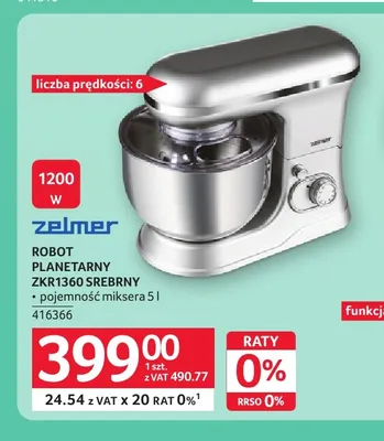 Robot planetarny Zelmer ZKR1360 srebrny promocja w Selgros
