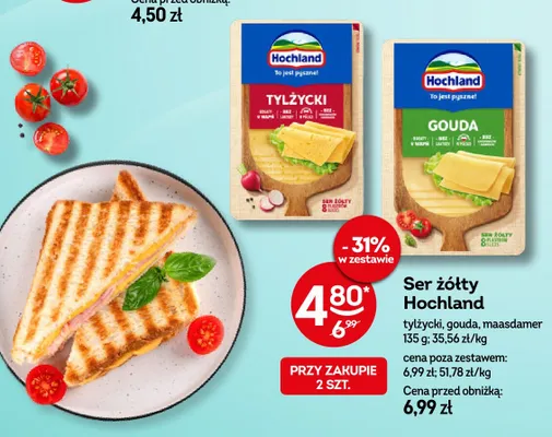 Ser żółty Hochland Maasdamer promocja w Żabka