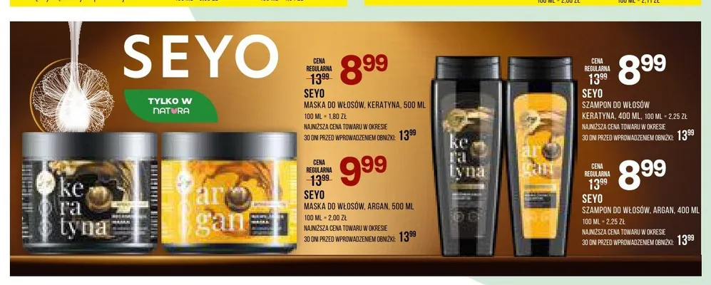 Szampon do włosów Seyo argan promocja w Drogerie Natura
