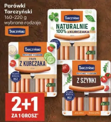 Parówki Tarczyński z szynki promocja w Delikatesy Centrum