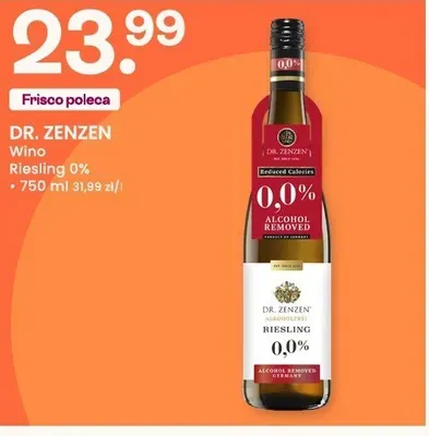 Wino bezalkoholowe Dr. Zenzen Riesling 0% promocja w Frisco