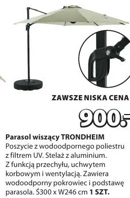 Parasol wiszący promocja w Jysk