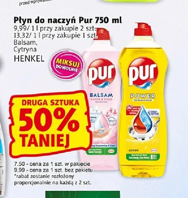 Płyn do naczyń Pur Cytryna promocja w Prim Market