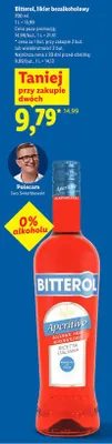 Likier bezalkoholowy Bitterol promocja w Lidl