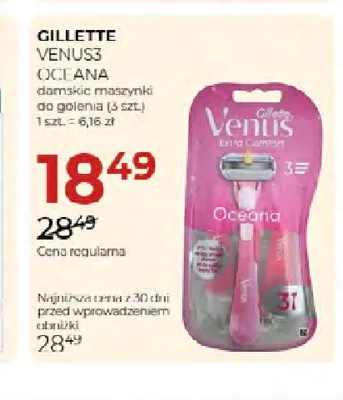Damskie maszynki do golenia Venus3 Oceana Gillette promocja w Drogerie Jawa