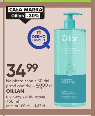 Olejkowy żel do mycia Oillan promocja w Super-Pharm