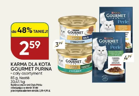 Karma dla kota Gourmet Perle z kurczakiem promocja w Chata Polska