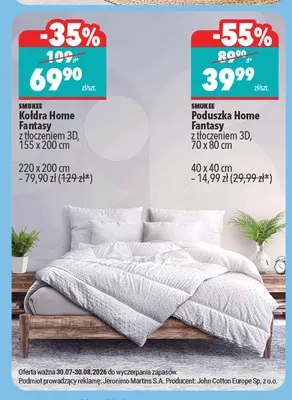 Kołdra Home Fantasy Smukee 220x200 cm promocja w Biedronka Home